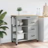 Chariot de cuisine MONZA 84x40x88,5 cm bois massif de pin 562466562466