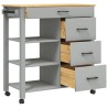 Chariot de cuisine MONZA 84x40x88,5 cm bois massif de pin 562466562466