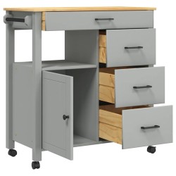 Chariot de cuisine MONZA 84x40x88,5 cm bois massif de pin 562467562467