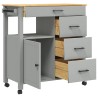 Chariot de cuisine MONZA 84x40x88,5 cm bois massif de pin 562467562467