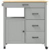 Chariot de cuisine MONZA 84x40x88,5 cm bois massif de pin 562467562467