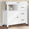 Chariot de cuisine MONZA 84x40x88,5 cm bois massif de pin 562468562468
