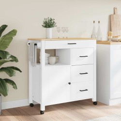 Chariot de cuisine MONZA 84x40x88,5 cm bois massif de pin 562468562468
