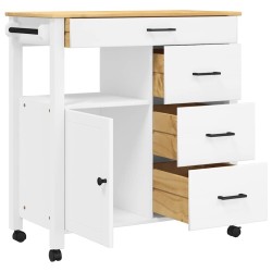 Chariot de cuisine MONZA 84x40x88,5 cm bois massif de pin 562468562468