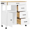 Chariot de cuisine MONZA 84x40x88,5 cm bois massif de pin 562468562468