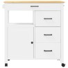 Chariot de cuisine MONZA 84x40x88,5 cm bois massif de pin 562468562468