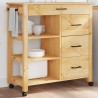 Chariot de cuisine MONZA 84x40x88,5 cm bois massif de pin 562469562469