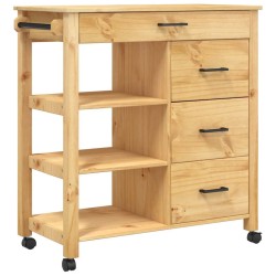 Chariot de cuisine MONZA 84x40x88,5 cm bois massif de pin 562469562469