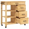 Chariot de cuisine MONZA 84x40x88,5 cm bois massif de pin 562469562469