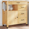 Chariot de cuisine MONZA 84x40x88,5 cm bois massif de pin 562470562470