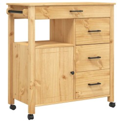 Chariot de cuisine MONZA 84x40x88,5 cm bois massif de pin 562470562470
