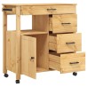 Chariot de cuisine MONZA 84x40x88,5 cm bois massif de pin 562470562470
