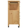 Chariot de cuisine MONZA 84x40x88,5 cm bois massif de pin 562470562470