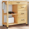 Chariot de cuisine MONZA 84x40x88,5 cm bois massif de pin 562471562471
