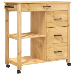 Chariot de cuisine MONZA 84x40x88,5 cm bois massif de pin 562471562471