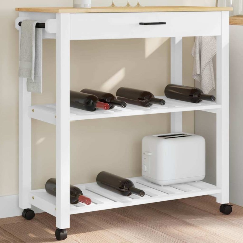 Chariot de cuisine MONZA 84x40x88,5 cm bois massif de pin 562472562472