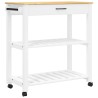 Chariot de cuisine MONZA 84x40x88,5 cm bois massif de pin 562472562472