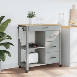 Chariot de cuisine MONZA 84x40x88,5 cm bois massif de pin 562473562473