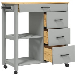 Chariot de cuisine MONZA 84x40x88,5 cm bois massif de pin 562473562473