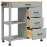 Chariot de cuisine MONZA 84x40x88,5 cm bois massif de pin 562473562473