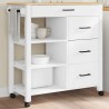 Chariot de cuisine MONZA 84x40x88,5 cm bois massif de pin 562474562474
