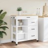 Chariot de cuisine MONZA 84x40x88,5 cm bois massif de pin 562474562474