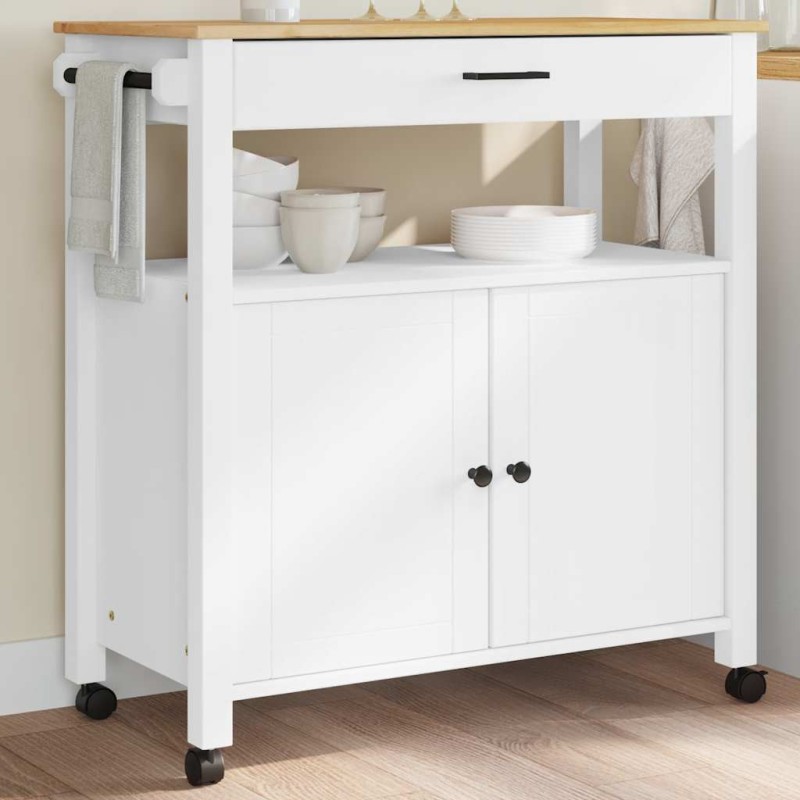 Chariot de cuisine MONZA 84x40x88,5 cm bois massif de pin 562475562475
