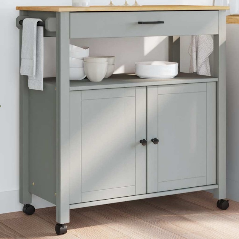 Chariot de cuisine MONZA 84x40x88,5 cm bois massif de pin 562476562476