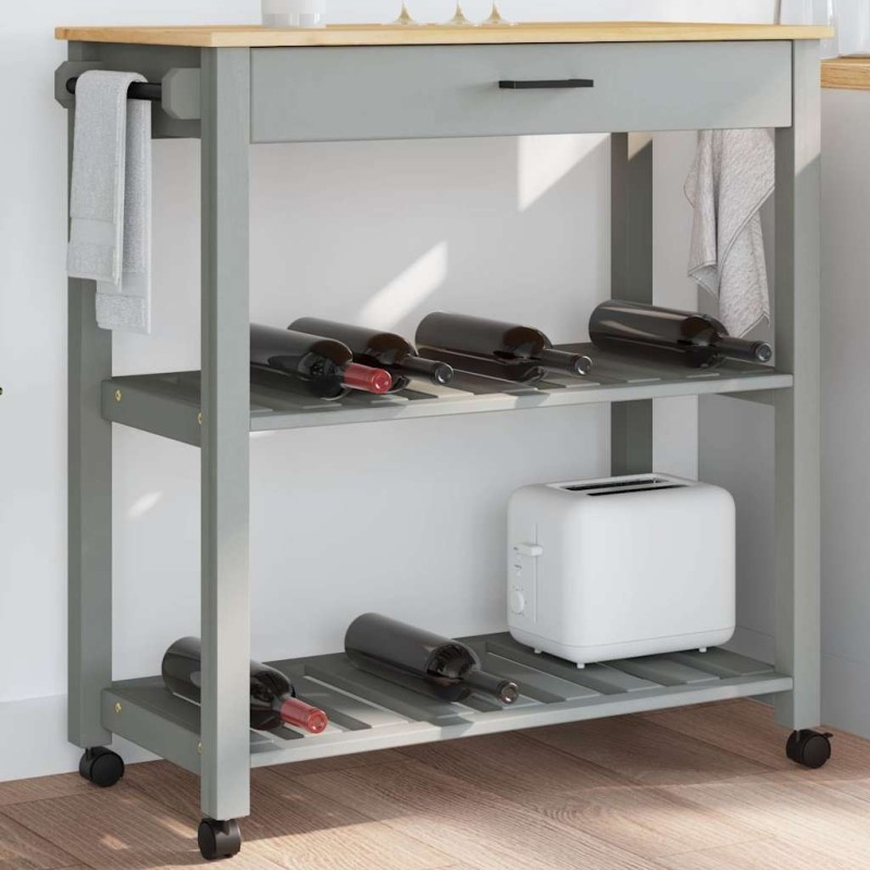 Chariot de cuisine MONZA 84x40x88,5 cm bois massif de pin 562477562477