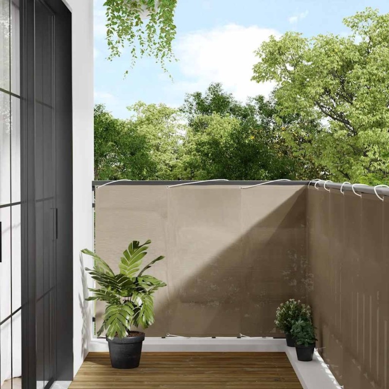 Écran de balcon taupe 120x800 cm 100% polyester oxford 562479562479