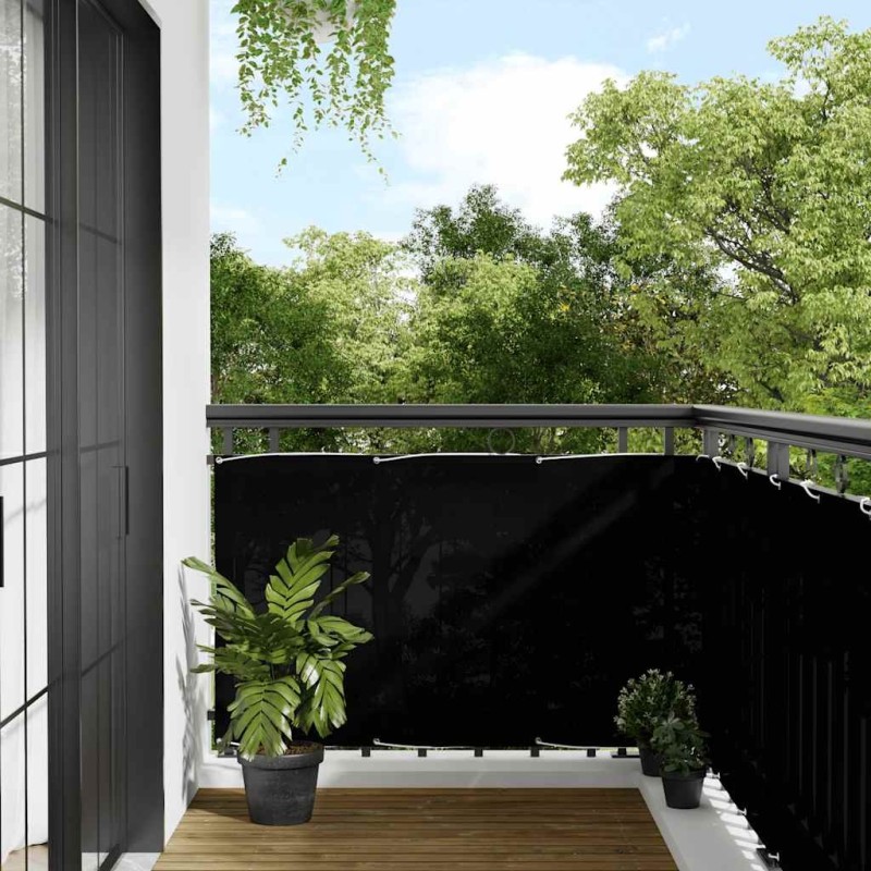 Écran de balcon noir 90x1000 cm 100% polyester oxford 562483562483