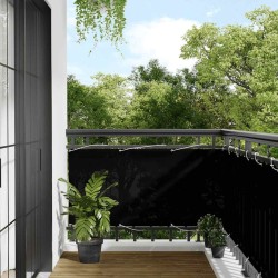 Écran de balcon noir 75x1000 cm 100% polyester oxford 562492562492