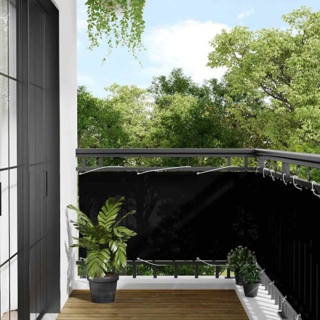 Écran de balcon noir 75x800 cm 100% polyester oxford 562493562493