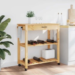 Chariot de cuisine MONZA 84x40x88,5 cm bois massif de pin 562507562507