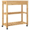 Chariot de cuisine MONZA 84x40x88,5 cm bois massif de pin 562507562507