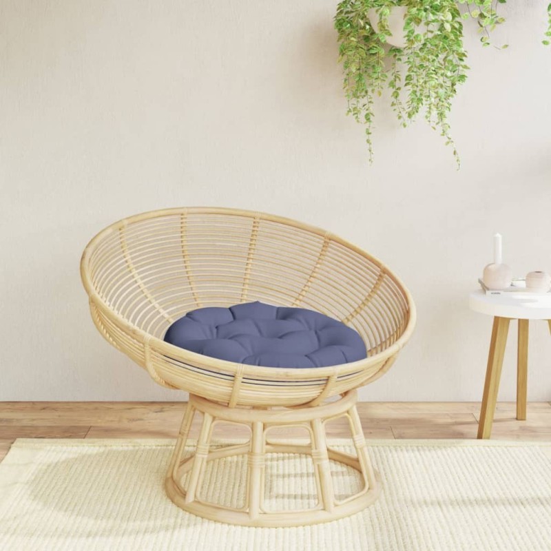 Coussin rond bleu marine Ø 60x11 cm tissu oxford 562513562513
