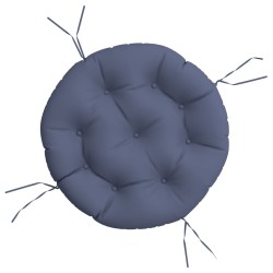 Coussin rond bleu marine Ø 60x11 cm tissu oxford 562513562513
