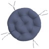 Coussin rond bleu marine Ø 60x11 cm tissu oxford 562513562513