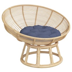 Coussin rond bleu marine Ø 60x11 cm tissu oxford 562513562513