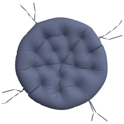 Coussin rond bleu marine Ø 100x11 cm tissu oxford 562514562514