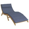 Coussin de chaise longue bleu marine 180x60x4 cm tissu oxford 562516562516