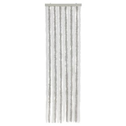 Rideau anti-mouches gris clair et blanc 56x200 cm chenille 562521562521