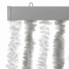 Rideau anti-mouches gris clair et blanc 56x200 cm chenille 562521562521