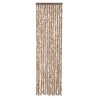 Rideau anti-mouches beige et marron foncé 56x185 cm chenille 562522562522