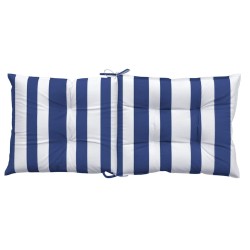 Coussins de chaise à dossier bas lot de 2 rayures bleu/blanc 562524562524