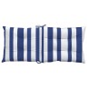 Coussins de chaise à dossier bas lot de 2 rayures bleu/blanc 562524562524