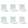Coussin d'extérieur 6 pcs Blanc 100 x 50 x 7 cm Tissu 562525562525
