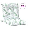 Coussin d'extérieur 6 pcs Blanc 100 x 50 x 7 cm Tissu 562525562525
