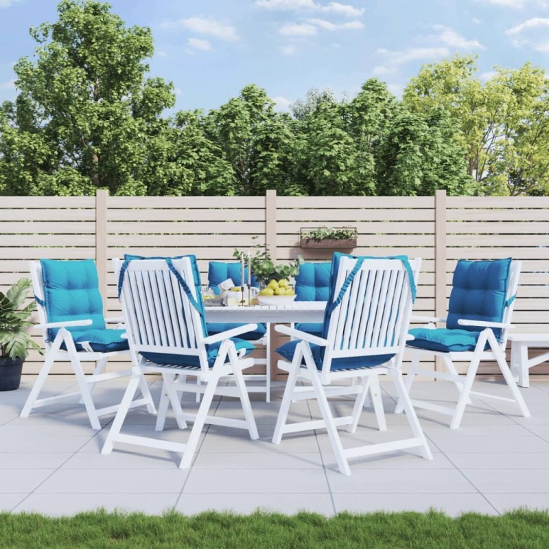 Coussins de chaise à dossier bas lot de 6 bleu clair 562529562529