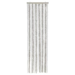 Rideau anti-mouches gris clair et blanc 56x185 cm chenille 562530562530
